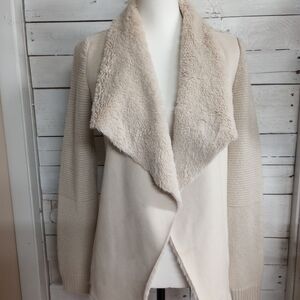 Romeo & Juliet Women's Waterfall Open Front Cardigan Size XSmall Cream